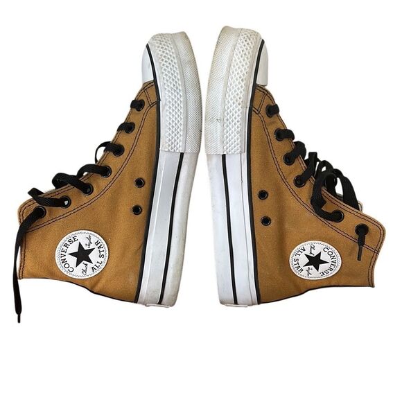 Converse by You Mofo Platform Hightop Chuck Taylor Mustard Yellow Sneakers 7W - Picture 4 of 9
